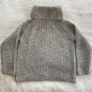 Lauren Ralph Lauren Sweater Large L Gray Wool Alpaca Blend Turtleneck Knit Gray
